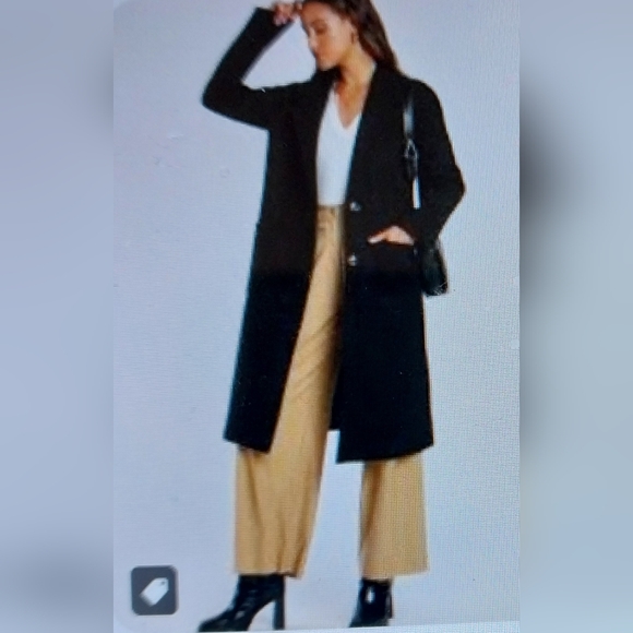 Black Wool Overcoat - Picture 2 of 12